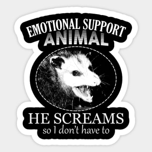 Emotional Support Animal Opossum Sticker